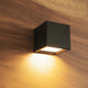 Square cordless wall light for indoor use BOX 8