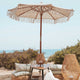 Macramé parasol BINIBECA for outdoor use ø210x229cm
