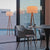 Design floor lamp with wooden legs Chloe 140