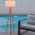 Design floor lamp with wooden legs Chloe 140