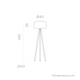Design floor lamp with wooden legs Chloe 140