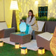 Illuminated bottle rack with speaker Apolo