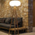 Design floor lamp with wooden legs Denise 140