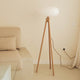 Design floor lamp with wooden legs Denise 140