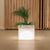 Square pot with light NARCISO 40