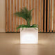 Square pot with light NARCISO 40