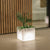 Square pot with light NARCISO 40