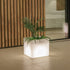 Square pot with light NARCISO 40
