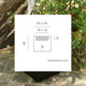 Square pot with light NARCISO 40