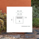 Square pot with light NARCISO 50
