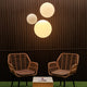 SPHERICAL PENDANT LAMP WITH RECHARGEABLE BATTERY PIANETA
