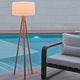 Design floor lamp with wooden legs Chloe 140