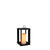 Cordless portable metal lantern with flame effect/static light SIROCO